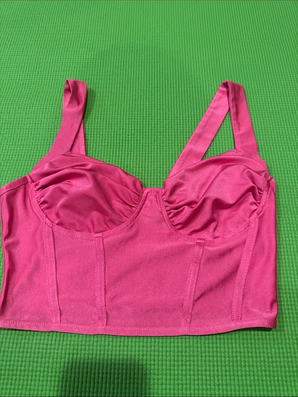 Hot Pink Longline Bustier Tank Top
